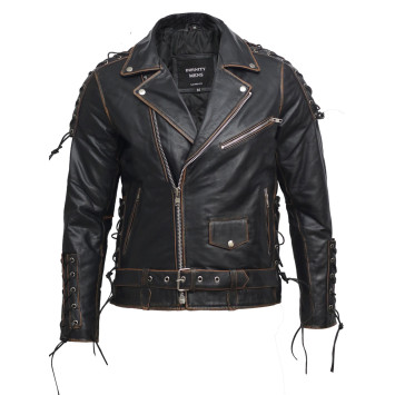 Men's Leather Biker Jackets Online | BRANDSLOCK UK - Brandslock
