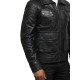 Men's Black Leather Jacket - Jazz