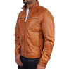 Men's Black Leather Jacket - Chicago
