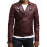 Mens Black Biker Leather Jacket Stylish ziped Look -Grady