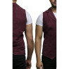 Mens Leather Waistcoat From Smooth Exclusive Goat Suede Classic Smart Black Leather Waistcoat