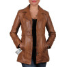 Leather Jacket Womens | Real Nappa Lamb Leather Long Jacket For Women