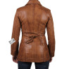 Ladies Black Leather Biker Jacket - Mellisa