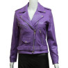 Women's Black Leather Biker Jacket BNWT-Liza