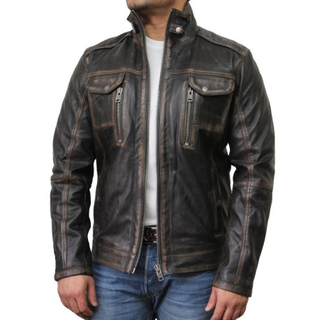 Leather Jacket Mens | Real Soft Nappa Lamb Leather Jacket For Men Distressed Leather Jacket Mens | Real Soft Nappa Lamb Leather Jacket For Men Distressed