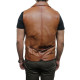 Men's Vintage Rub Off Smart Leather Waistcoat Designer Fit-Ansel