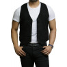 Mens Leather Tan SmartWaistcoat