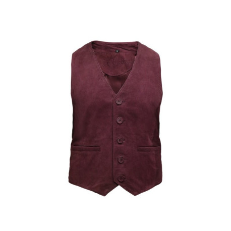 Mens Leather Tan Smart Waistcoat