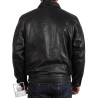 Men's Brown Leather Bomber Jacket - Marvel