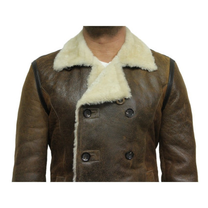 Men's shearling sheepskin jacket - Rambo