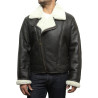 leather-bomber-sheepskin -shearling-jacket Mens-b3-aviator-flying