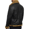 Men's Real Shearling Sheepskin Leather Flying Jacket Aviator BNWT