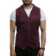 Mens Leather Waistcoat From Smooth Exclusive Goat Suede Classic Smart Green Leather Waistcoat