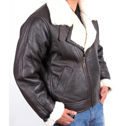 leather-bomber-sheepskin-shearling-jacket Mens-b3-aviator-flying