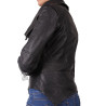 Leather Jacket Womens | Real Nappa Lamb Leather Jacket Removable Collar For Women 