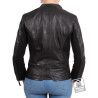 Ladies Leather Biker Jacket - Julia