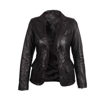 Leather Jacket Womens | Real Soft Nappa Lamb Leather Blazer Jacket For Women