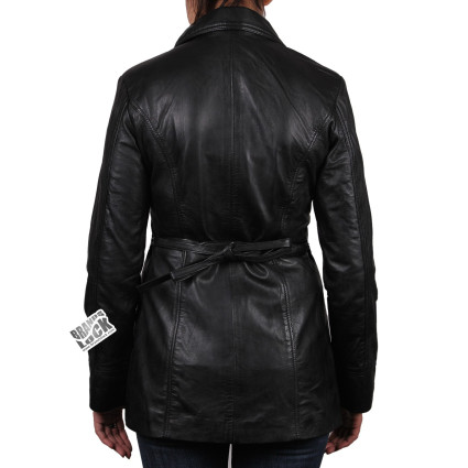 Leather Jacket Womens | Real Nappa Lamb Leather Long Jacket For Women