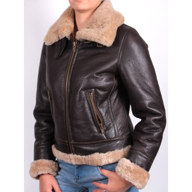 Ladies Shearling sheepskin Jacket - Virginia