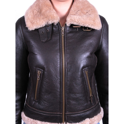 Ladies Shearling sheepskin Jacket - Virginia