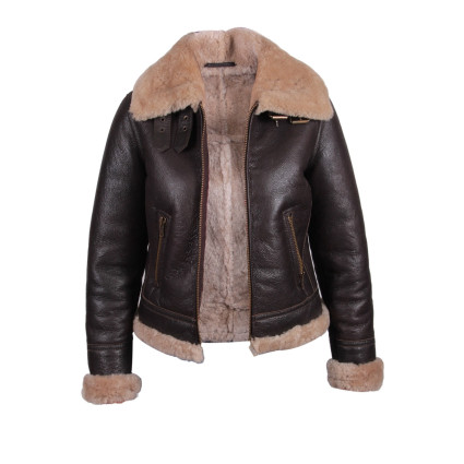 Ladies Shearling sheepskin Jacket - Virginia