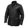 Men's Black Leather Biker Jacket - Mathew