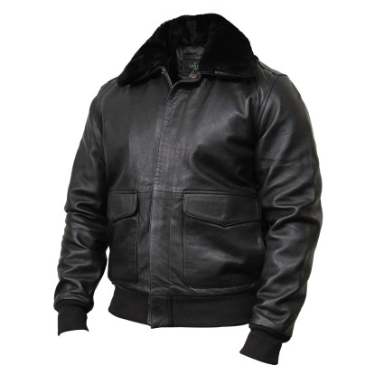 Mens Black Biker Jacket-Albert