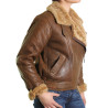 Leather Sheepskin Shearling Jacket Womens | B3 WW2 Aviator Flying Jacket