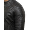 Men's Leather Biker Jacket Brown - Cary