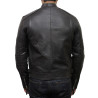 Men's Leather Biker Jacket Brown - Cary
