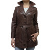 Leather Jacket Womens | Real Nappa Lamb Leather Long Jacket For Women