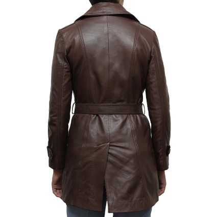 Leather Jacket Womens | Real Nappa Lamb Leather Long Jacket For Women