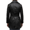 Ladies Black Leather Blazer Jacket - West