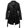 Ladies Black Leather Blazer Jacket - West