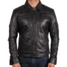 Men's Tan Leather Jacket - Morgan