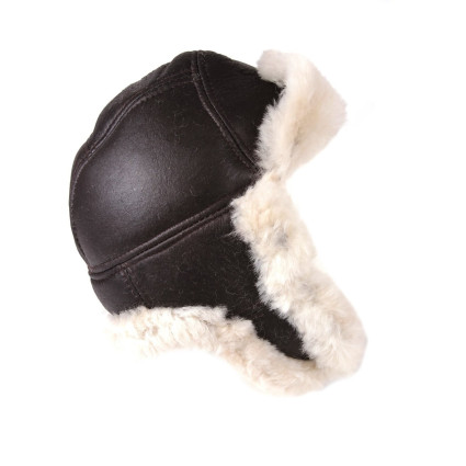 100% Sheepskin Aviator Pilot Hat 