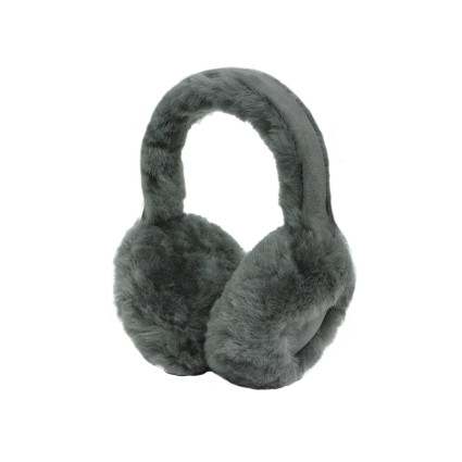 Hamptons Grey Classic Unisex Genuine Sheepskin Ear Muffs