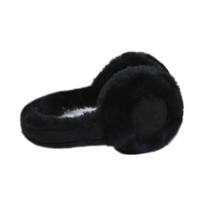 Hamptons Black Classic Unisex Genuine Sheepskin Ear Muffs
