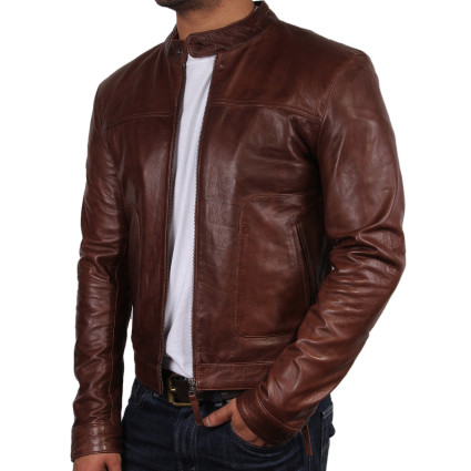 Leather Jacket Mens | Real Soft Nappa Sheep Leather Jacket For Men