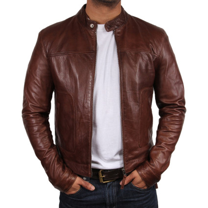 Leather Jacket Mens | Real Soft Nappa Sheep Leather Jacket For Men