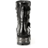 New Rock Black Leather Gothic Designer Look Unisex Boots - M.373.S4