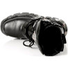New Rock Metallic Black Leather Stunning Biker Boots - M.391-S1