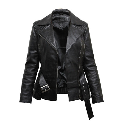 Leather Jacket Womens | Real Lamb Nappa Long Leather Jacket For Women
