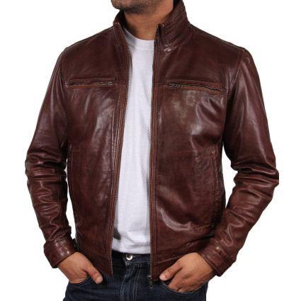Leather Jacket Mens | Real Soft Nappa Lamb Leather Jacket For Men