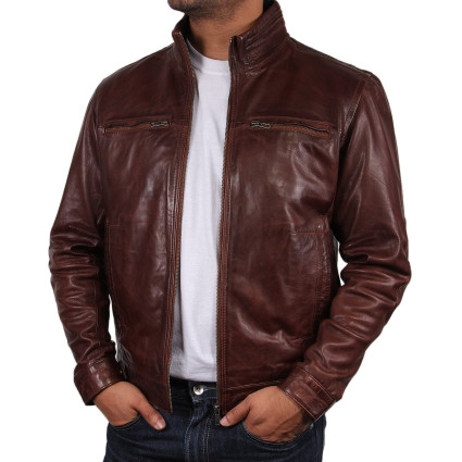 Leather Jacket Mens | Real Soft Nappa Lamb Leather Jacket For Men