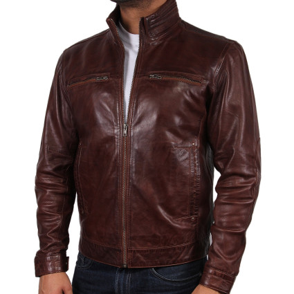 Leather Jacket Mens | Real Soft Nappa Lamb Leather Jacket For Men