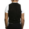 Mens Leather Waistcoat From Smooth Exclusive Goat Suede Classic Smart Brown Leather Waistcoat