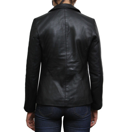 Leather Jacket Womens | Real Soft Nappa Lamb Leather Blazer Jacket For Women
