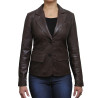 Leather Jacket Womens | Real Soft Nappa Lamb Leather Blazer Jacket For Women
