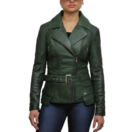 Leather Jacket Womens | Real Lamb Nappa Long Leather Jacket For Women